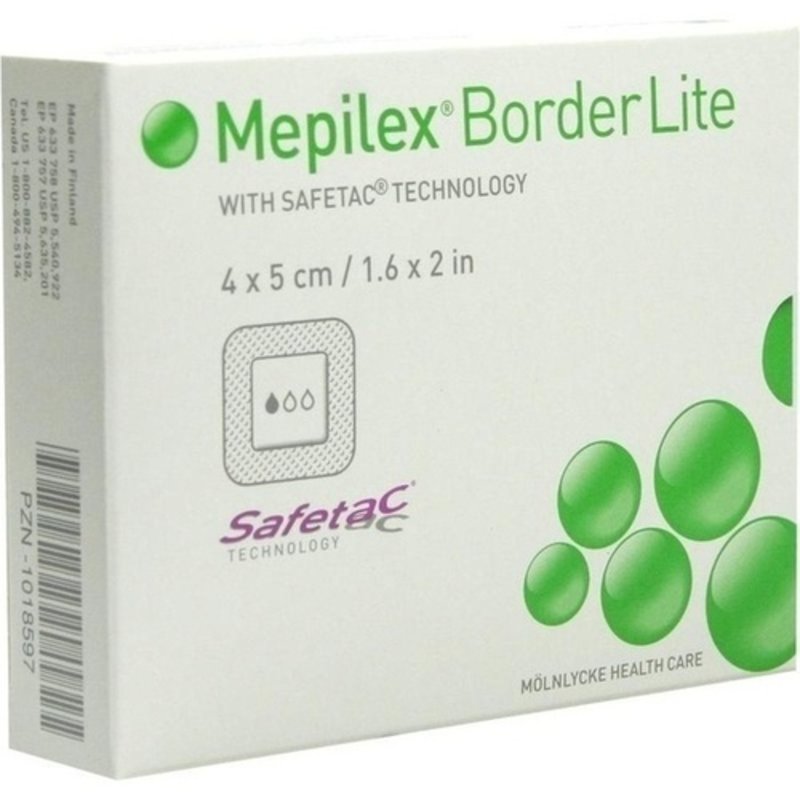 Mepilex Border Lite Schaumverb. 4x5cm steril 10 ST PZN 01018597 - PK/10 - Nachfolge-Artikel Mepilex Border Flex Artikel 581060