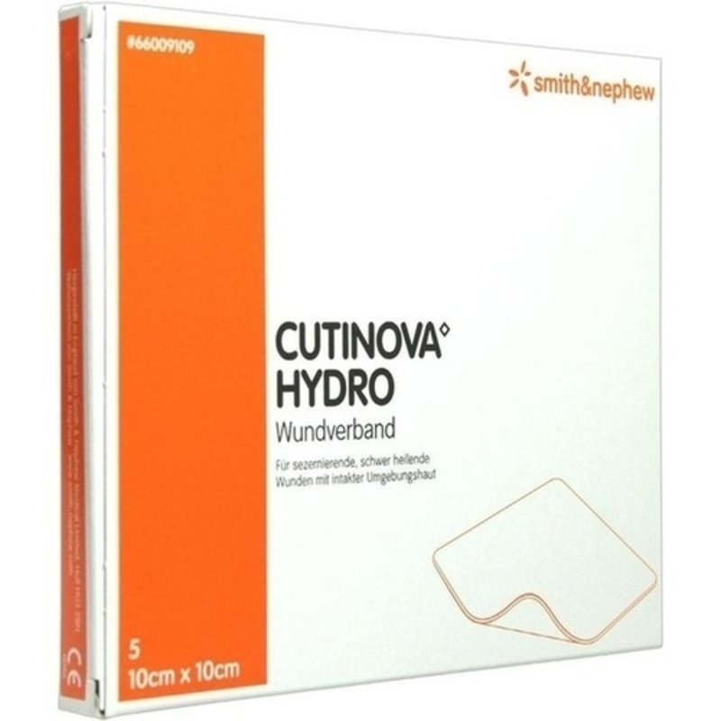 Cutinova Hydro 10x10cm haftende Wundauflage 5 ST PZN 00293516 - PK/5 - Nachfolge-Artikel Allevyn Thin 66012616