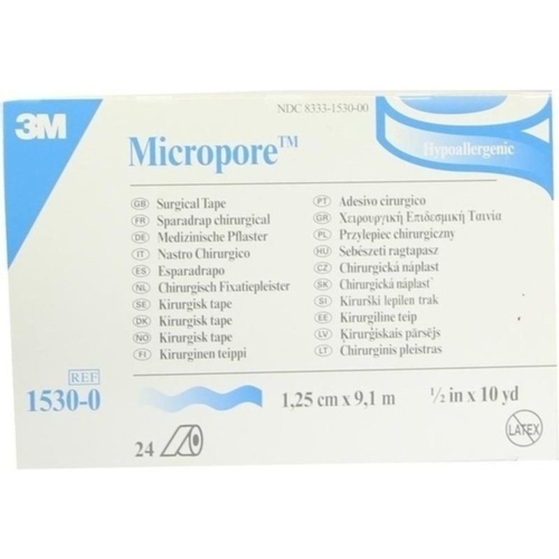 Micropore Vliespfl. 9,1mx1,25cm weiss 1530-0 24 ST PZN 01319732 - PK/24