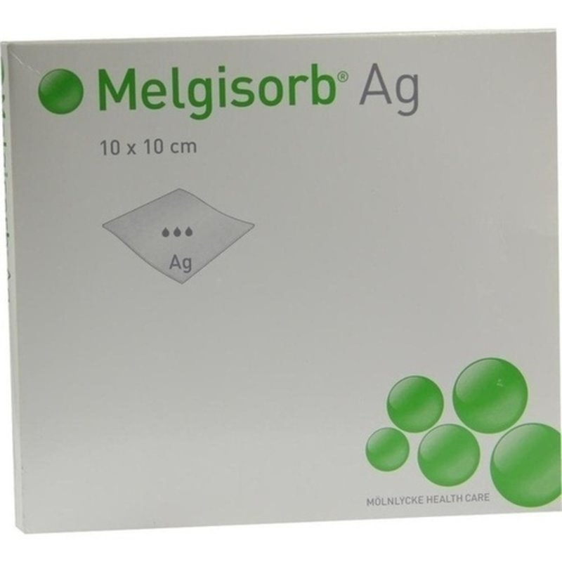 Melgisorb Ag Verband 10x10cm 10 ST PZN 01560830 - PK/10