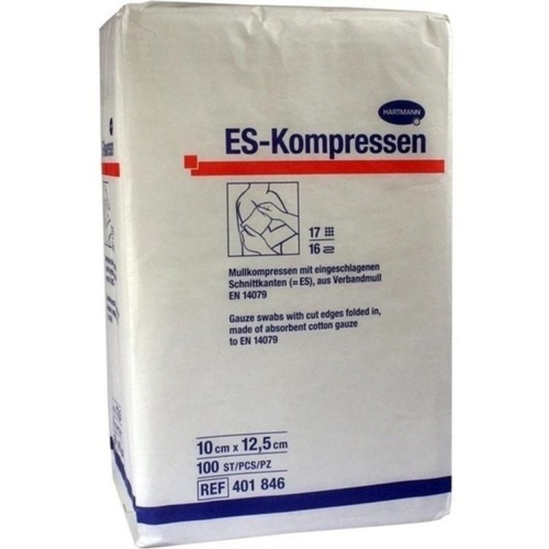 ES Kompressen unsteril 10x12,5cm 16fach 100 ST PZN 01808980 - PK/100