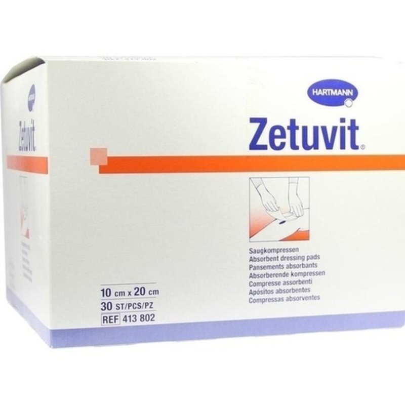 Zetuvit Saugkompresse unsteril 10x20cm 30 ST PZN 01905513 - PK/30
