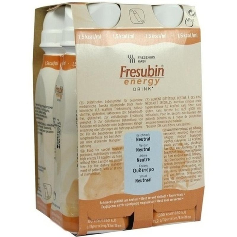 Fresubin Energy Drink Neutral Trinkflasche 4x200 ml PZN 01999661