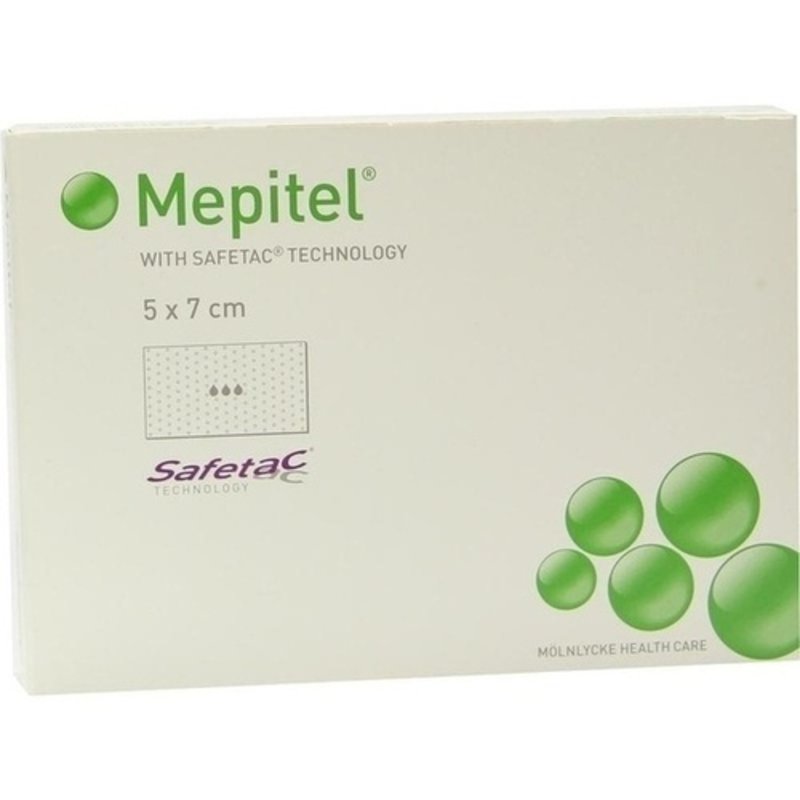 Mepitel Silik. Netzverband 5x7cm steril 5 ST PZN 02818443 - PK/5