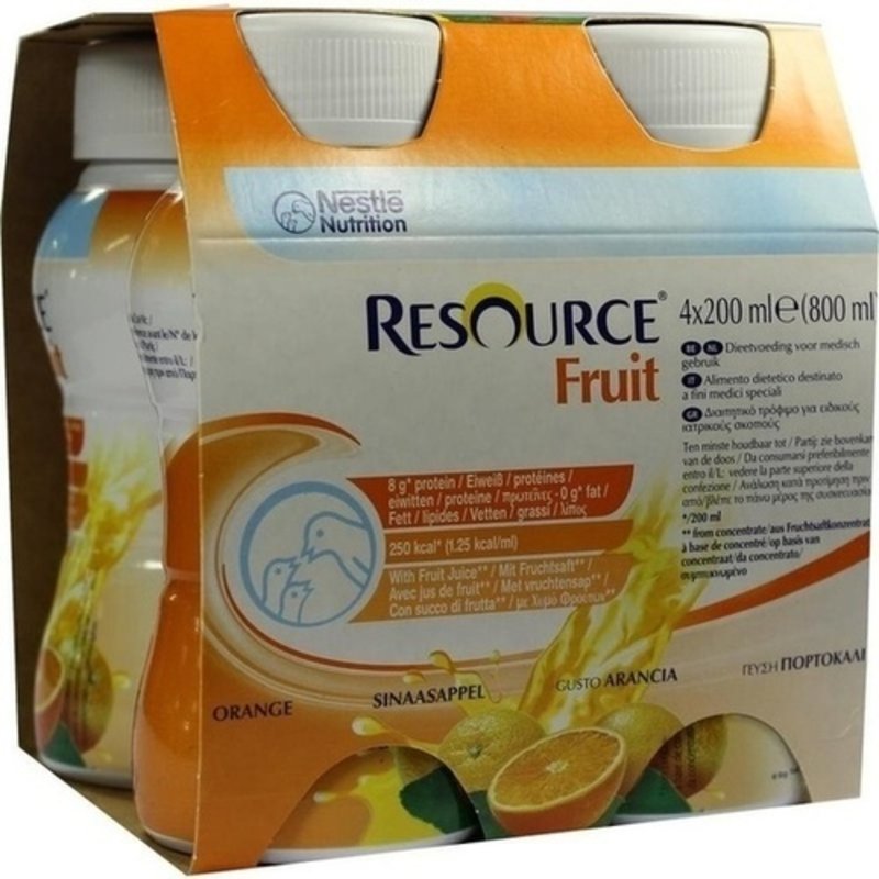 Resource Fruit Orange 4x200ml PZN 03276642 - PK/4