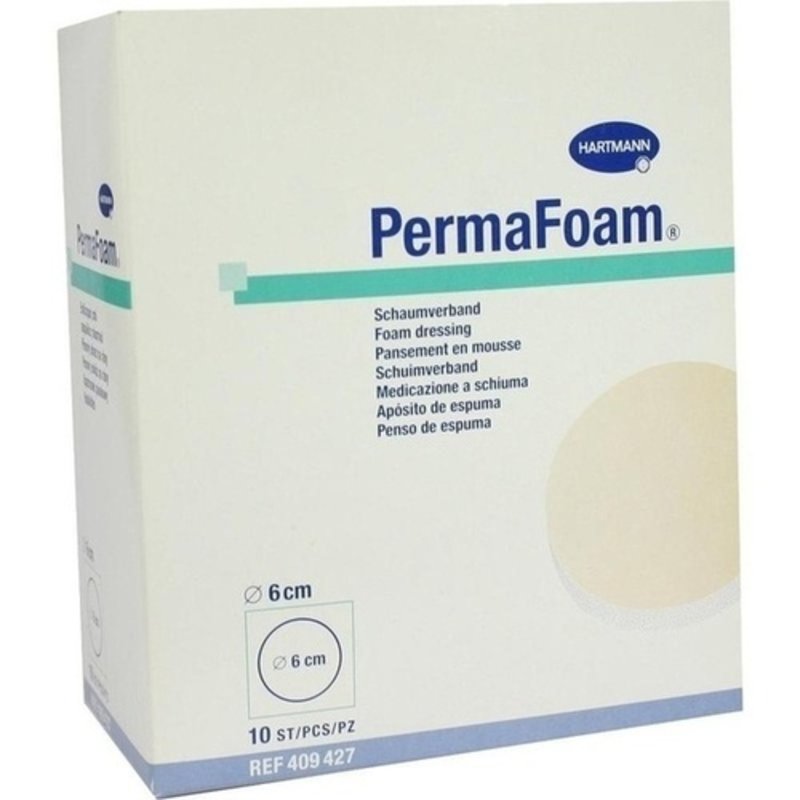 Permafoam Schaumverband 6cm rund 10 ST PZN 03446216 - PK/10