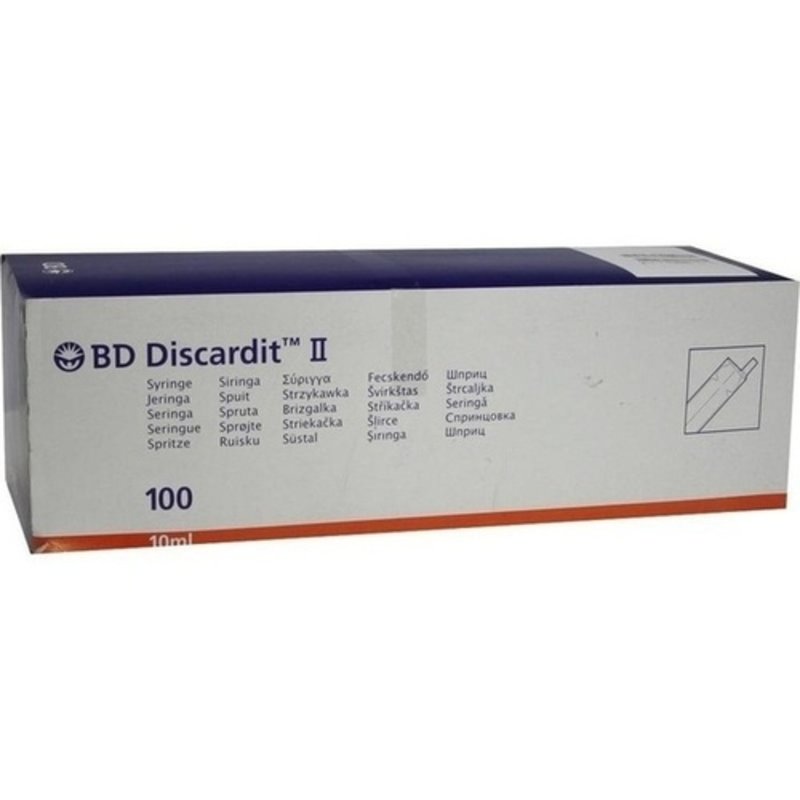 BD Discardit II Spritze 100x10 ml PZN 03626823 - PK/100