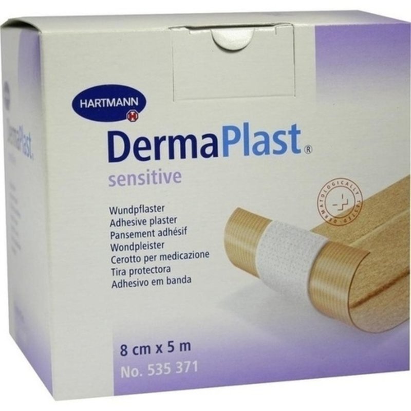 Dermaplast Sensitive Plaster 8cmx5m 1 ST PZN 03645944 - ST