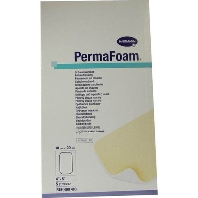 Permafoam Schaumverband 10x20cm 5 ST PZN 04094357 - PK/5 - Nachfolge-Artikel Permaform Classic PZN 15744568 10 Stk.