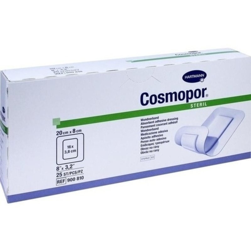 Cosmopor steril 20x8cm 25 ST PZN 04302057 - PK/25