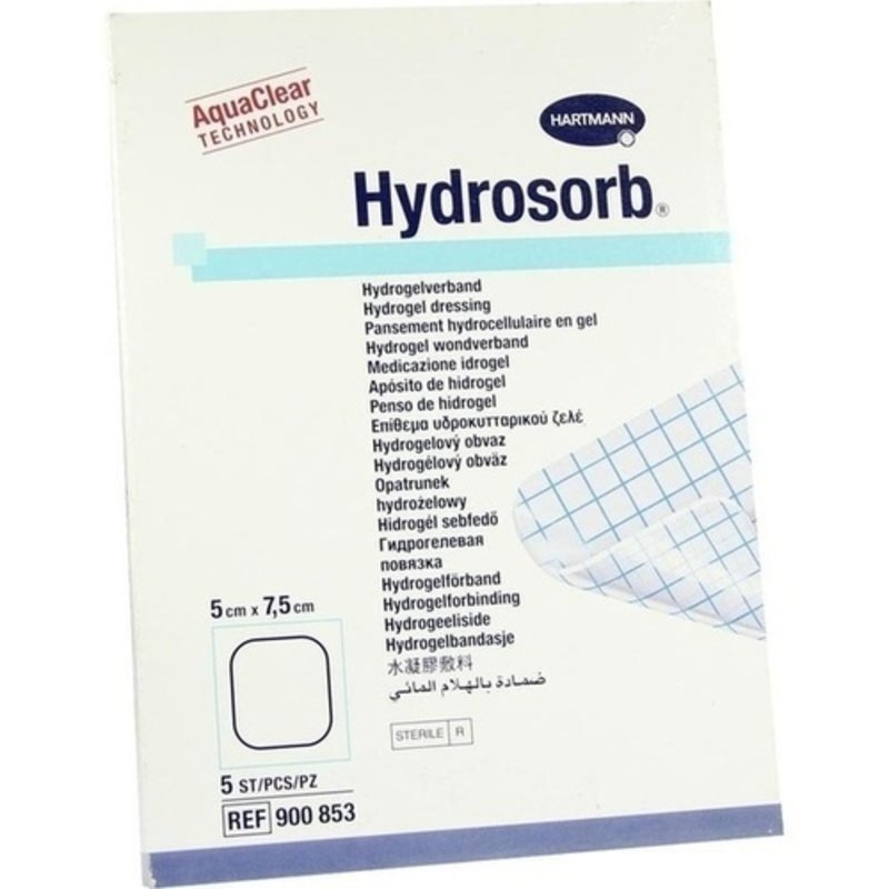 Hydrosorb Wundverband 5x7,5cm 5 ST PZN 04426629 - PK/5 - Nachfolge-Artikel Hydrotac Transparent 12801685