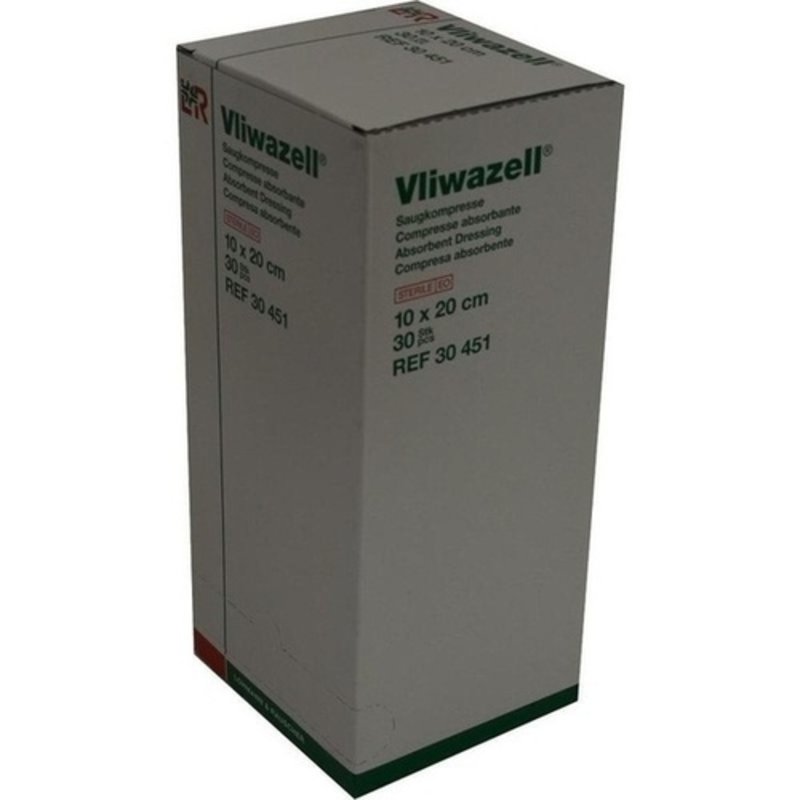 Vliwazell Saugkompressen 10x20cm steril 30 ST PZN 05855605 - PK/30