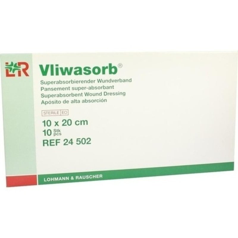 Vliwasorb superabsorb.Saugkomp.steril 10x20cm 10 ST PZN 05974698 - PK/10