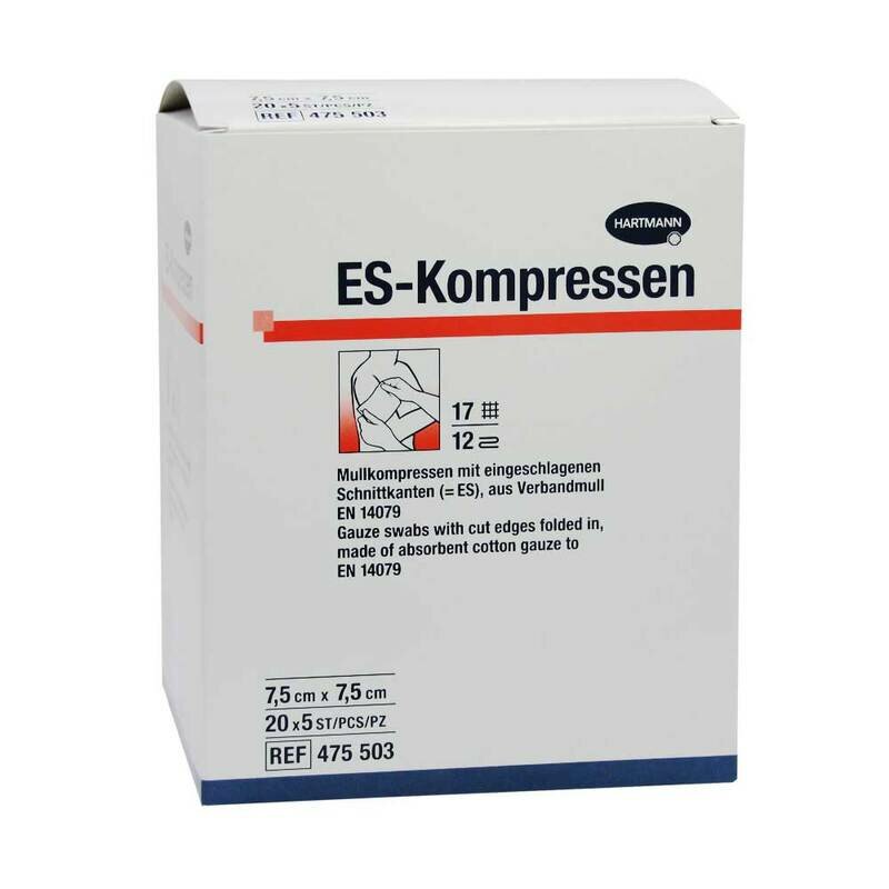 ES-Kompressen steril 7.5x7.5cm Großpackung 12fach - 20 x 5Stk
