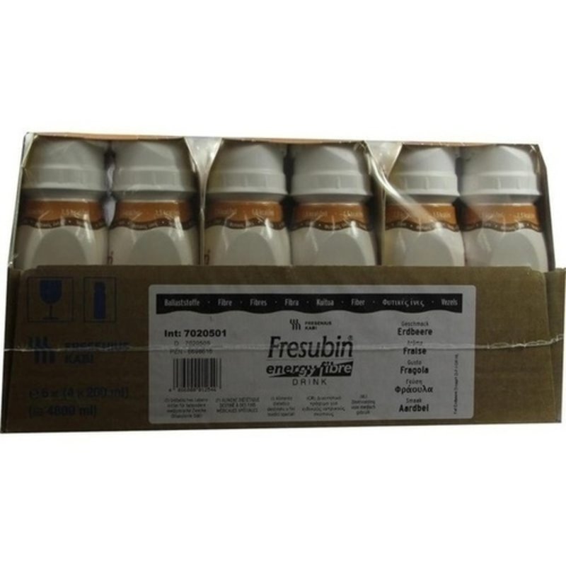 Fresubin Energy Fibre Drink Erdbeere Trinkfl. 6x4x200 ml PZN 06698616 - ST
