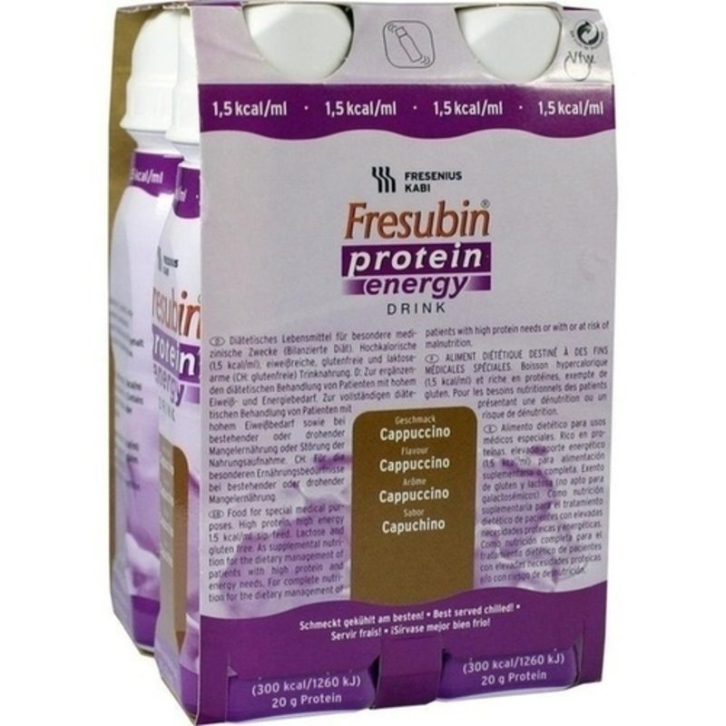 Fresubin Protein Energy Drink Cappucc. Trinkfl. 4x200 ml PZN 06698763 - ST