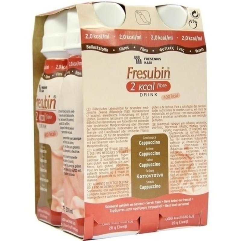 Fresubin 2kcal Fibre Drink Cappuccino Trinkfl. 4x200 ml PZN 06964443 - PK/4