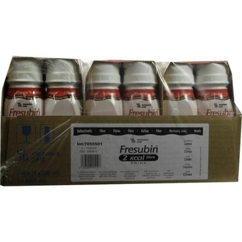 Fresubin 2kcal Fibre Drink Lemon Trinkflasche 24x200 ml PZN 06964673