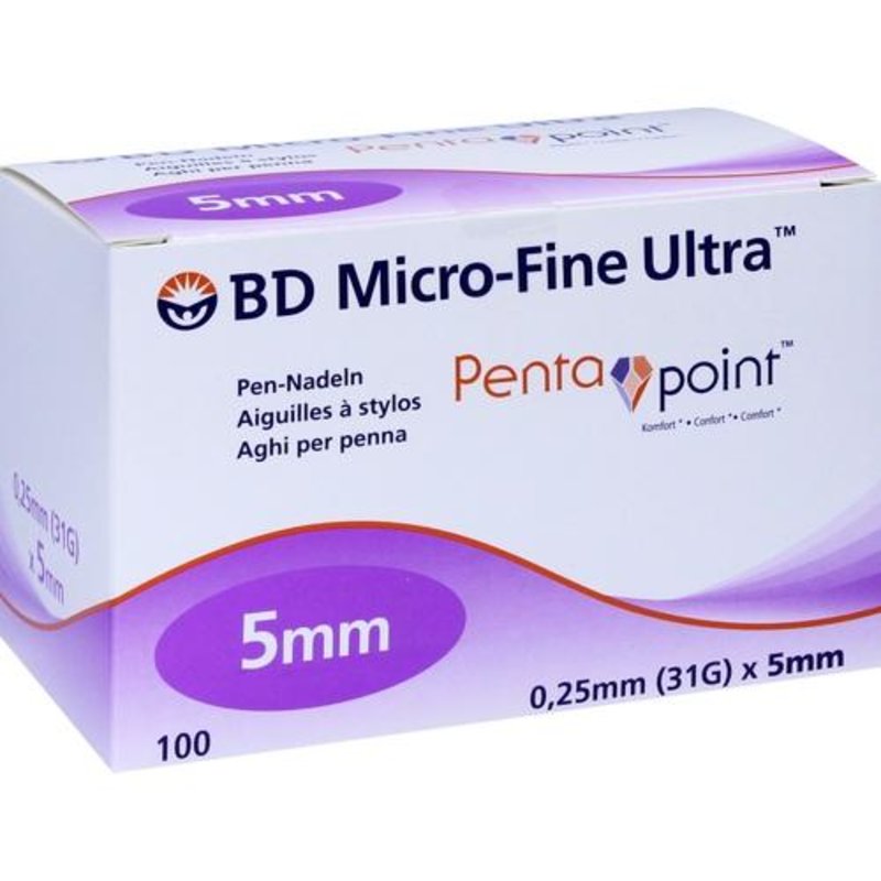 BD Micro Fine Ultra Pen-Nadeln 0,25x5mm 100 ST PZN 09372861 - PK/100 - Nachfolge PZN 14046744