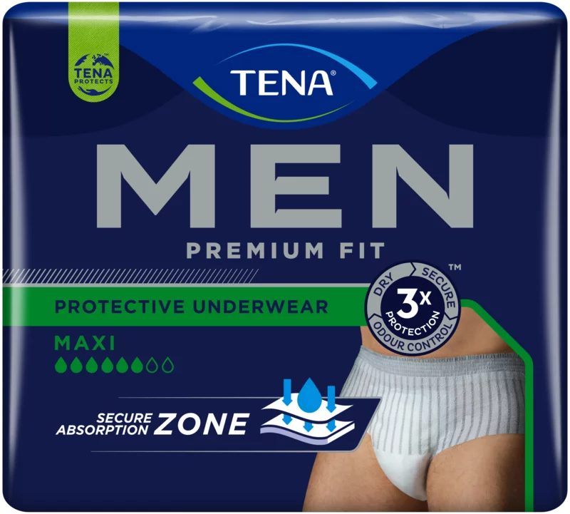 TENA Men Premium Fit Maxi, Windelhose, Large, Beutel (1 x 10 Stk.)