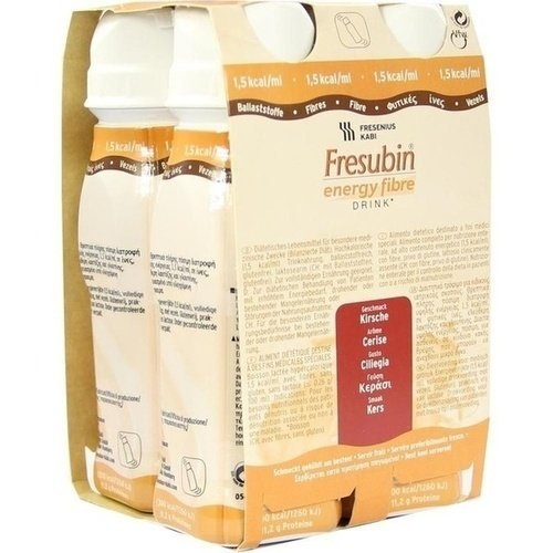 Fresubin Energy Fibre Drink Kirsche Trinkflasche 4x200 ml PZN 00063756 - ST