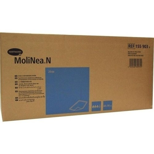 Molinea N Krankenunterlagen 60x90cm 20lagig 50 ST PZN 00366907 - PK/50 - Nachfolgeartikel Bed Mat Eco 9 Tropfen 1590060