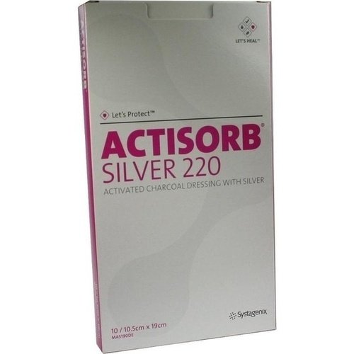 Actisorb 220 Silver 19 x 10,5cm steril Kompressen 10 ST PZN 01098780 - PK/10