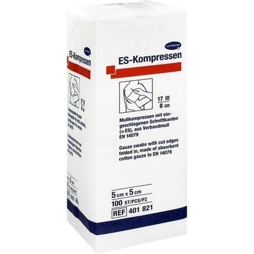 ES Kompressen unsteril 5x5cm 8fach 100 ST PZN 01447157 - PK/100