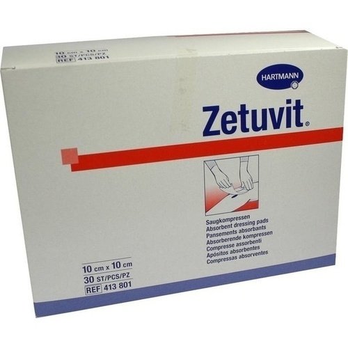 Zetuvit Saugkompresse unsteril 10x10cm 30 ST PZN 01905507 - PK/30