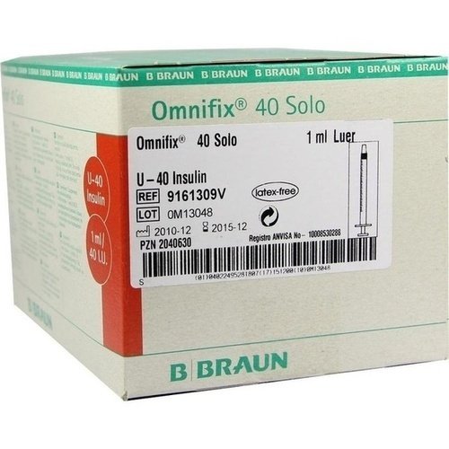Omnifix Solo 40 Insulin Einmalspritzen 100x1ml PZN 02040630 - PK/100