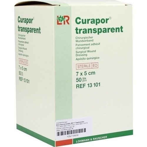 Curapor Wundverband steril transparent 5x7cm 50 ST PZN 02913733 - PK/50