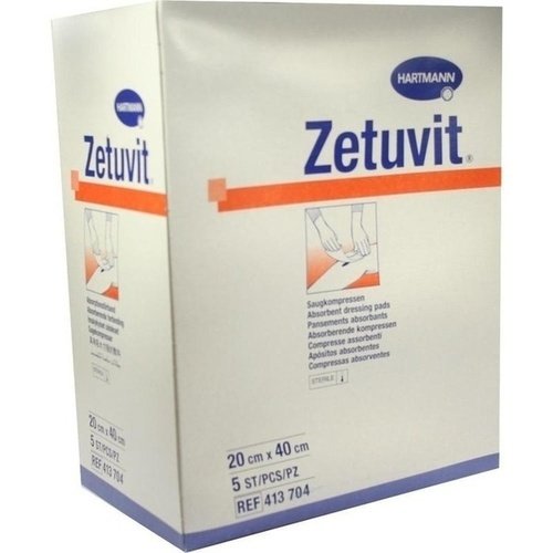 Zetuvit Saugkompresse steril 20x40cm 5 ST PZN 03242689 - PK/5