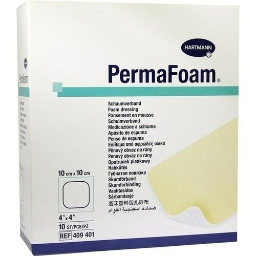 Permafoam Schaumverband 10x10cm 10 ST PZN 04094328 - PK/10 - Nachfolge-PZN 15744545