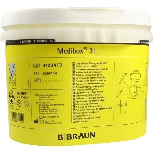 Medibox Entsorgungsbehäter 3 L 1 ST PZN 05360134 - ST - Nachfolge-Artikel Medibox 2,4 Liter 13847399