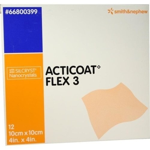 Acticoat flex 3 10x10cm Verband 12 ST PZN 05372858 - PK/12
