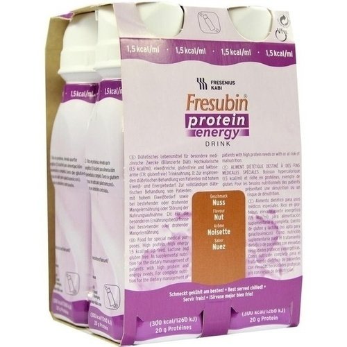 Fresubin Protein Energy Drink Nuss Trinkflasche 4x200 ml PZN 06698740