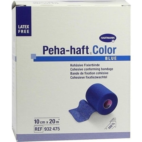 Peha Haft Color Fixierbinde latexf. 10cmx20m blau 1 ST PZN 08886552 - ST