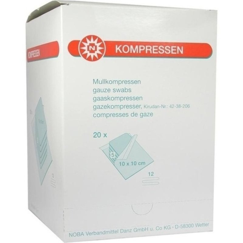 Mullkompressen 10x10cm 12-fach steril 20x5 ST PZN 07385894 - PK/20