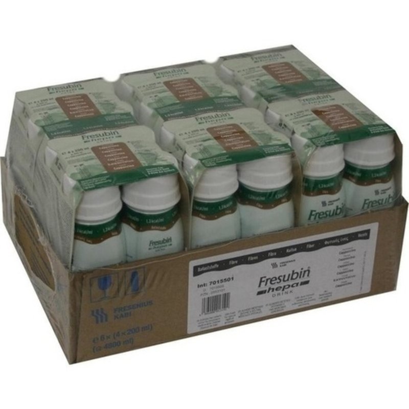 Fresubin Hepa Drink Cappuccino Trinkflasche 6x4x200 ml PZN 00553101