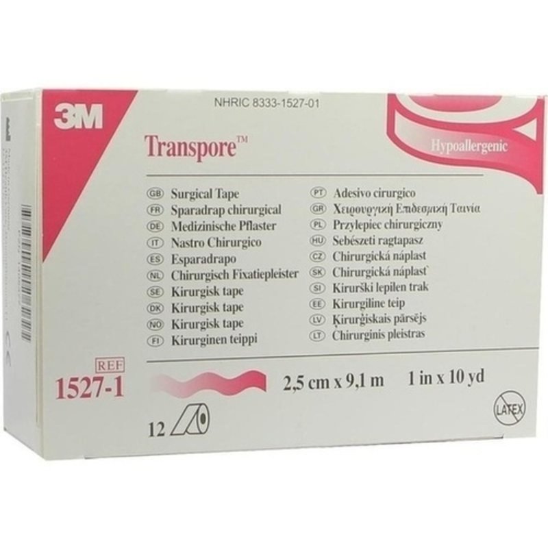 Transpore 9,10mx2,5cm 1527-1 12 ST PZN 01405377 - PK/12