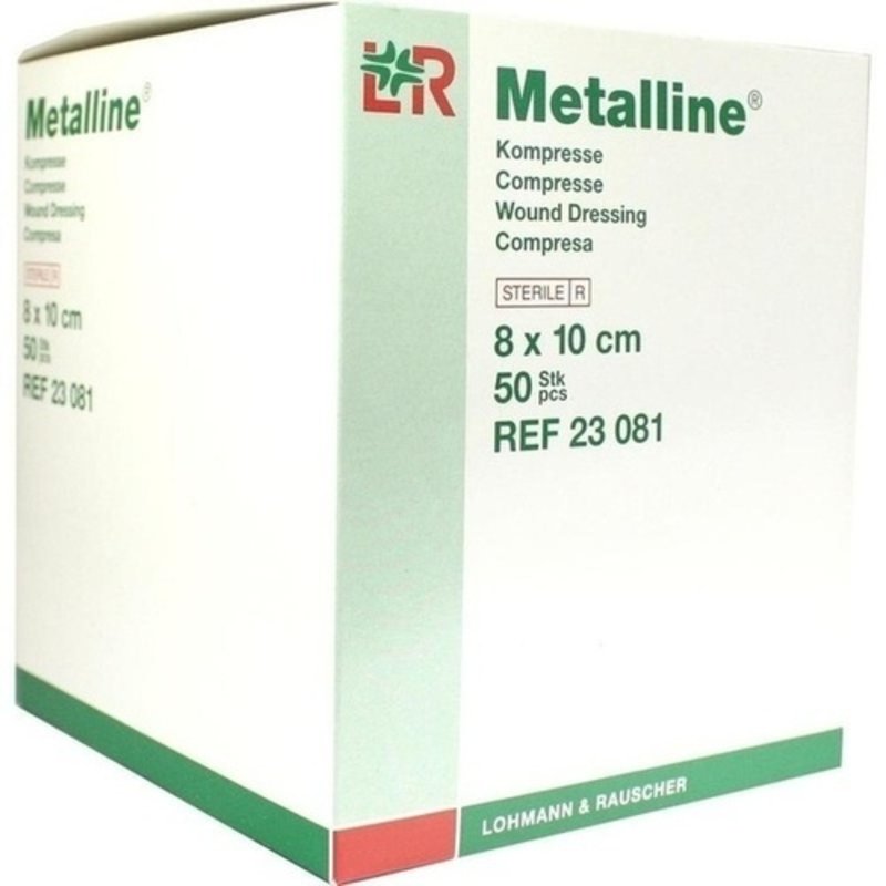 Metalline Kompressen 8x10cm steril 50 ST PZN 01495707 - PK/50
