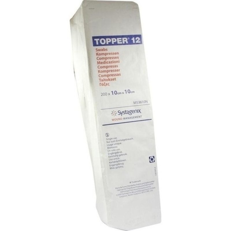Topper 12 Kompr. 10x10cm unsteril 200 ST PZN 03420406 - PK/200