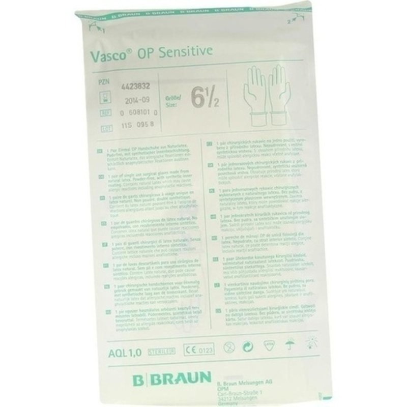 Vasco OP Handschuhe steril puderfrei Gr. 6,5 40x2 ST PZN 04423832 - PK/40X2