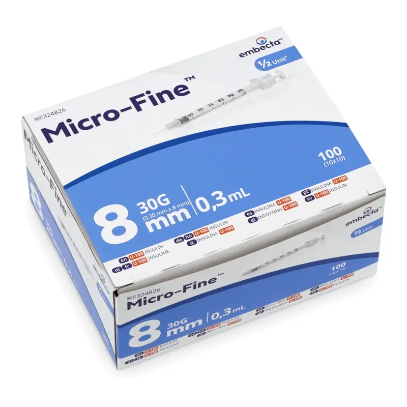 Micro-Fine+ U 100 Insulinspritzen 0,3x8mm 100 ST - Embecta - PZN 04144150 - PK/100