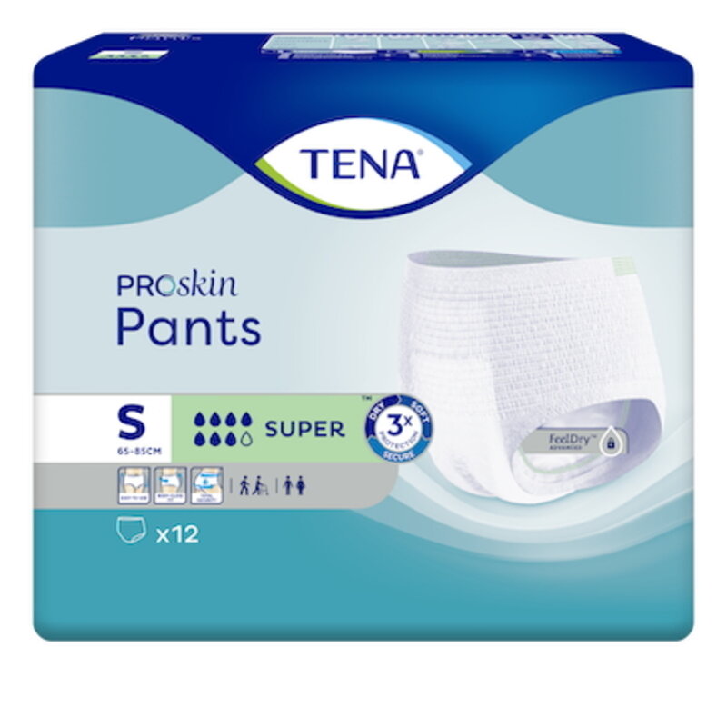 TENA Pants Super S (Small) - Spar-Paket - 4 x 12 Stk.