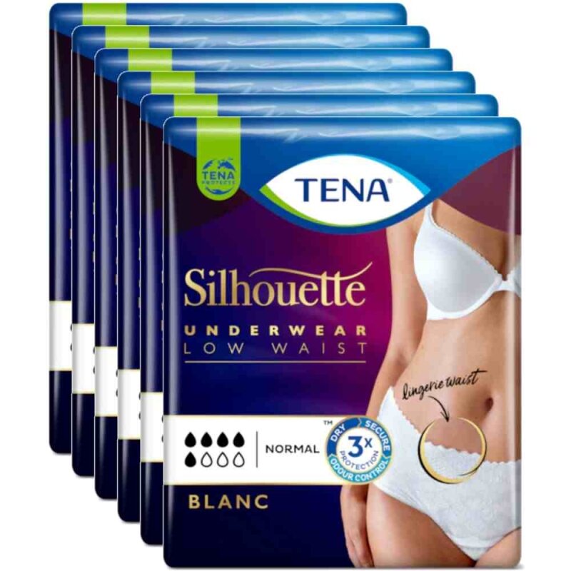Tena Silhouette Normal M blanc - hüfthoch - 6 x 12 Stk. (72 ST VSK)