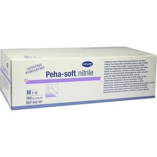 Peha Soft nitrile Unt.Handsch.puderfr.unsteril M 100 ST PZN 03538065 - PK/100