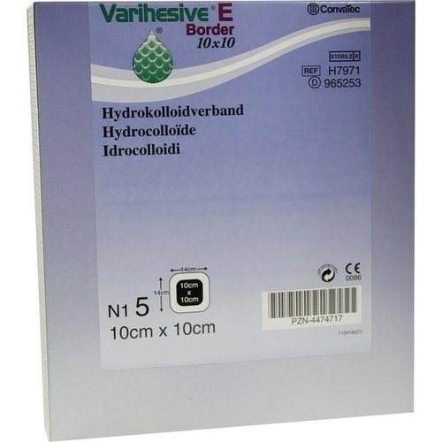 Varihesive E Border 10X10cm HKV hydroaktiv 5 ST PZN 04474717 - PK/5