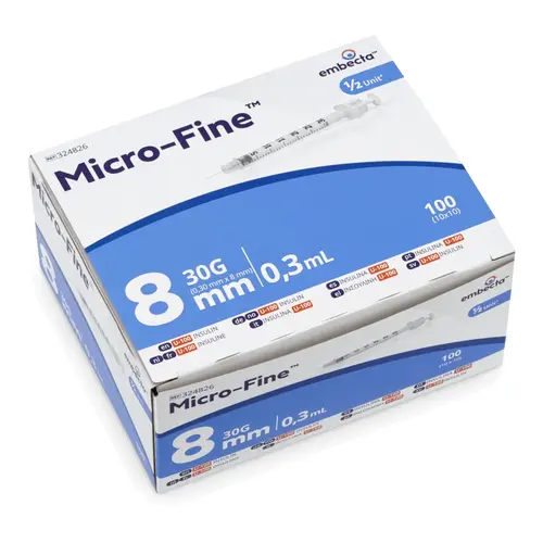 Micro-Fine+ U 100 Insulinspritzen 0,3x8mm 100 ST - Embecta - PZN 04144150 - PK/100