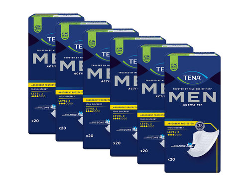 Tena Men Level 2 Einlagen 6x20 ST PZN 10004909 - Sonderpreis